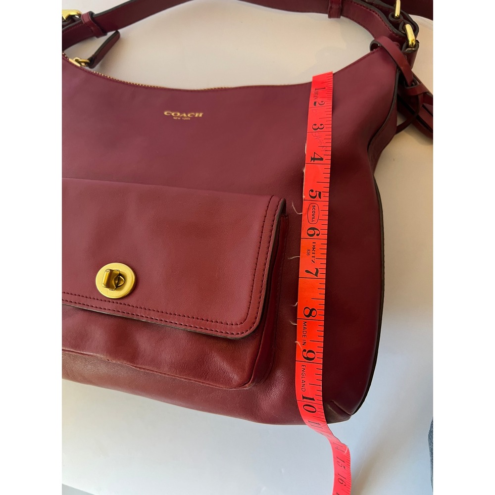 Coach Legacy Courtney Fuchsia Pink Leather Hobo Shoulder Bag 22381 - Picture 4 of 8